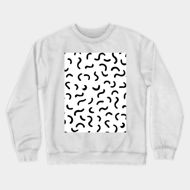 Fancy line black and white pattern Crewneck Sweatshirt by Word and Saying